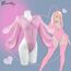 KORURACLUB Cosplay Sexy Bunny Outfit Rosa Cosplay Dessous für Damen Tierkostüme Bunny Bodysuit (XS-M)