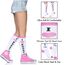 LEG AVENUE Damen Pussycat Kniestrümpfe Strumpfhose, weiß/rosa, Einheitsgröße