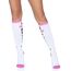 LEG AVENUE Damen Pussycat Kniestrümpfe Strumpfhose, weiß/rosa, Einheitsgröße
