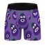 Aueyan, Lustige Herren-Unterwäsche, Boxershorts mit niedlichem Auberginen-Druck, Lila, Kein Eingriff, Mittlere Taille, Atmungsaktiv, Kühlend, Feuchtigkeitsableitend