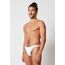 Skiny Herren Tanga Cotton Rib G-String, Weiß (080693), M (2er Pack)