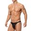 Mauro Kane Herren String Tanga Männer Sexy Spitze Strings Transparent G-String Unterwäsche Weich und Atmubgsaktiven Schwarz L