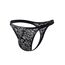 Mauro Kane Herren String Tanga Männer Sexy Spitze Strings Transparent G-String Unterwäsche Weich und Atmubgsaktiven Schwarz M