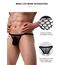 ohyeahlady Herren String Tanga Netz Slip Sexy Unterwäsche Große Größen Dessous Mesh Unterhose Transparent Thong T-Back Unterhose Elastizität G-String Low Rise Höschen Schwarz L