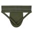 GYM Herren klassischer Sport-Slip mit 7,6 cm breitem Band, Armee, Small
