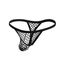 ohyeahlady Herren String Tanga Netz Slip Sexy Unterwäsche Große Größen Dessous Mesh Unterhose Transparent Thong T-Back Unterhose Elastizität G-String Low Rise Höschen Schwarz M