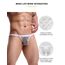 ohyeahlady Herren String Tanga Netz Slip Sexy Unterwäsche Große Größen Dessous Mesh Unterhose Transparent Thong T-Back Unterhose Elastizität G-String Low Rise Höschen Atmungsaktive Weiß L