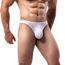Summer Code Herren G String Tanga Männer Low Rise Micro Mesh Tanga Unterwäsche T-Back Unterhose mit Stretch, Weiß, XL