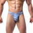 Summer Code Herren G String Tanga Männer Low Rise Micro Mesh Tanga Unterwäsche T-Back Unterhose mit Stretch, Blau, XL
