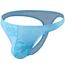 Summer Code Herren G String Tanga Männer Low Rise Micro Mesh Tanga Unterwäsche T-Back Unterhose mit Stretch, Himmelblau, XL
