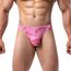 Summer Code Herren G String Tanga Männer Low Rise Micro Mesh Tanga Unterwäsche T-Back Unterhose mit Stretch, Rosa, XXL