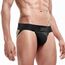 Herren Jock Strap, Wide Band Mesh Male Unterwäsche Jockstrap Competitive Athletic Supporter for Gym Vasektomy Rugby Marathon, Schwarz, X-Large