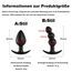 Elektro Schock Silikon Analplug Sex toys Set Prostata Stimulation Extrem Fetisch Butt Plug Mit 12 Schockmodi & 20 Stufen Elektroschockintensität E-stim Anal Dilatoren Sexspielzeug Männer Frauen (A)