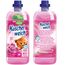 Kuschelweich Weichspüler - 12 x 1 l für je 38 Wäschen, kuschlig-weich - hautverträglich, mikroplastikfrei - Pink Kiss