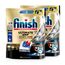 Finish Ultimate Plus Infinity Shine Spülmaschinentabs – Geschirrspültabs für intensive Reinigung, Fettlösekraft und Glanz mit Schutzschild – 2x73 Finish Caps