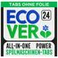 Ecover Spülmaschinentabs Power, mit Geschirrspülsalz und Klarspüler, kraftvolle Reinigung, Mandarinen- und Zitronengrasduft, 24 Tabs Packung