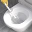 WC-Bürste, 2er-Pack WC-Bürsten und Halter-Sets mit Kunststoffgriff und weichen, flexiblen Borsten, 4 WC-Bürstenköpfe für Badezimmer, Toilette, ergonomische, Elegante, langlebige Klobürste (weiß)