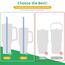 Glasstrohhalme 31cm Lange Durchmesser 1cm für Stanley Adventure Quencher Reisebecher 40oz, 8 Stück Bunt Ersatz Trinkhalme mit 2 Reinigungsbürsten, Wiederverwendbar Strohhalme, Stanley Cup Zubehör