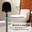 WC-Bürste, 4 Stück, WC-Bürsten mit Edelstahlgriff, Stehende Edelstahl-WC-Bürsten für Badezimmer, Toilette, Ergonomisch, Elegant, Langlebig (Ø 6.5cm, Schwarz)