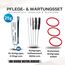 fancility® Zubehör Ersatzteile & Reinigungs-Set für Philips Kaffeevollautomaten 25g Silikonfett, 3 O-Ring Dichtungen für Brühgruppe Brüheinheit uvm. Saeco Latte go Spidem Gaggia etc. + 5 Bürsten
