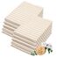 ZOLLNER 10er Set Geschirrtücher Baumwolle in 50x70 cm - saugstarke und langlebige Küchentücher - waschbar bis 60°C – in beige gestreift- Gastronomiequalität - Oeko Tex® Zertifiziert