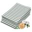 ZOLLNER 5er Set Geschirrtücher Baumwolle in 50x70 cm - saugstarke und langlebige Küchentücher - waschbar bis 60°C – in dunkelgrün gestreift- Gastronomiequalität - Oeko Tex® Zertifiziert