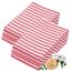 ZOLLNER 10er Set Geschirrtücher Baumwolle in 50x70 cm - saugstarke und langlebige Küchentücher - waschbar bis 60°C – in rot gestreift- Gastronomiequalität - Oeko Tex® Zertifiziert