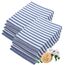 ZOLLNER 10er Set Geschirrtücher Baumwolle in 50x70 cm - saugstarke und langlebige Küchentücher - waschbar bis 60°C – in blau gestreift- Gastronomiequalität - Oeko Tex® Zertifiziert