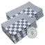 ZOLLNER 12er Set Geschirrtücher Baumwolle in 65x65 cm - extrem saugstarke und robuste Küchentücher - waschbar bis 60°C – in blau kariert - Gastronomiequalität - Oeko Tex® Zertifiziert