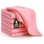 Moosfor Reinigungstücher Mikrofasertücher, Saugfähige Waschbar Putzlappen Mikrofaser Autopflege Poliertuch, Weiche Fusselfrei Geschirrtücher Küchentücher, 6 Stück, 30x30 cm, Rosa