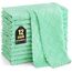 Moosfor Reinigungstücher Mikrofasertücher Waschbar Putzlappen Mikrofaser Weiche Fusselfrei Geschirrtücher Lappen Küchentücher, 12 Stück, 25x25 cm, Grün