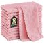 Moosfor Reinigungstücher Mikrofasertücher Waschbar Putzlappen Mikrofaser Weiche Fusselfrei Geschirrtücher Lappen Küchentücher, 12 Stück, 25x25 cm, Rosa