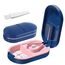Tablettenteiler für Alle Tabletten, Tablettenschneider für Kleine & Große Pillen, 2 IN 1 Tabletten Schneider & Aufbewahrungsfach und Klingen, Tablettenspalter Pillenschneider Tablettenzerteiler Blau