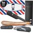 Rasiermesser Barber set 20 Halbe Klingen Etui Leder Reise SAKKAL |Rasierer Friseur Herren Handbart Barber Professional Kit Classic Handpflege Precision Friseurmechanik bartschablonen Bois edelstahl