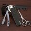 Rasiermesser Barber set 20 Halbe Klingen Etui Leder Reise SAKKAL |Rasierer Friseur Herren Handbart Barber Professional Kit Classic Handpflege Precision Friseurmechanik bartschablonen (Graues)