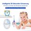Seago Elektrische Zahnbürste Kinder ab 3-12 jahre Kinderzahnbürsten Elektrisch mit Farbigem Licht Smart Timer 8 Weich Bürstenköpfes Wasserdicht Baby Schallzahnbürste SG977 (Blau-8)