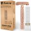 Kanzy Rasierhobel Damen und Herren Butterfly Edelstahl Nassrasierer Sicherheitsrasierer Arbeitet mit allen Doppelkante Rasierer Klingen Safety Razor