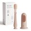 Moonkie Baby Fingerzahnbürste Zunge Mundreinigungsset für 3 Monate +, 2 Stück (Blush)