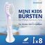 demirdental Ersatzbürsten für Kinder passend für Philips Sonicare Ersatzbürsten Kids, Compact Mini geeignet für 3-6 Jahre, entspricht HX6034 HX6038, Lilac, 8er Set