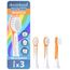 demirdental Ersatzbürsten für Kinder passend für Philips Sonicare Ersatzbürsten Kids, Compact Mini geeignet für 3-6 Jahre, entspricht HX6034 HX6033, Orange, 3er Set