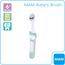 MAM Baby's Brush, Baby Zahnbürste mit kurzem Griff zum einfachen Halten, Kinderzahnbürste zur sanften Zahnreinigung, ab 6+ Monate, türkis (Packung mit 2)