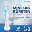 demirdental Ersatzbürsten für Kinder passend für Philips Sonicare Ersatzbürsten Kids, Compact Mini geeignet für 3-6 Jahre, entspricht HX6034 HX6033, Hellblau, 3er Set