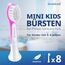 demirdental Ersatzbürsten für Kinder passend für Philips Sonicare Ersatzbürsten Kids, Compact Mini geeignet für 3-6 Jahre, entspricht HX6034 HX6038, Magenta, 8er Set