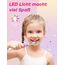 Seago Elektrische Zahnbürste Kinder ab 3 Jahren mit bunten LED Licht, 4 Aufsteckbürste, Smart Timer, Wasserdicht IPX7, SG977(Rosa)