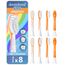 demirdental Aufsätze for Kids passend für Philips Sonicare Ersatzbürsten Kids, Kinder Schallzahnbürsten, Kinder Ersatzbürsten ab 7 Jahre, entspricht HX6048, Orange, 8er Set