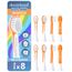 demirdental Ersatzbürsten für Kinder passend für Philips Sonicare Ersatzbürsten Kids, Compact Mini geeignet für 3-6 Jahre, entspricht HX6034 HX6038, Orange, 8er Set