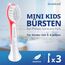 demirdental Ersatzbürsten für Kinder passend für Philips Sonicare Ersatzbürsten Kids, Compact Mini geeignet für 3-6 Jahre, entspricht HX6034 HX6033, Rot, 3er Set