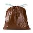Relevo Braune Müllbeutel mit Zugband – 20L (B 45 cm x H 46 cm), 60 Beutel (4 Rollen × 15 Beutel) | Extra Starke Müllsäcke | 100% Recyceltes LDPE aus Gewächshäusern | Zertifiziert (Blauer Engel)