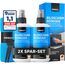 PRINOX 2x Bildschirmreiniger Set 250ml mit Mikrofasertuch und Pinsel - Display Reiniger für Handy, Laptop und TV Displays (LCD, LED, OLED, QLED, TFT) gegen Fettflecken und Fingerabdrücke