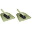 York Handfeger Und Schaufel Besen Und Kehrschaufel Set Kehrblech Kehrset Kehrgarnitur Putzset Hergestellt Aus Regranulat Grün 23 x 32 x 11 cm (Packung mit 2)